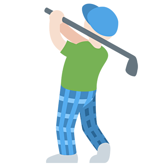 🏌🏻‍♂️ Emoji Golfer: helle Hautfarbe Twitter Twemoji 15.0.