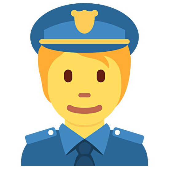 👮 Emoji Agente De Policía en Twitter Twemoji 15.0.