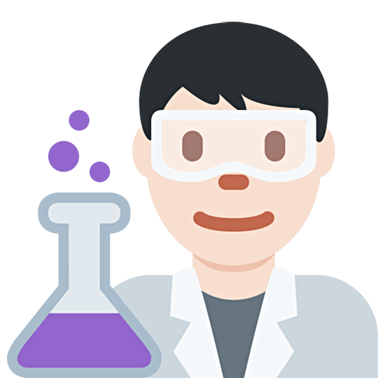 👨🏻‍🔬 Emoji Científico: Tono De Piel Claro en Twitter Twemoji 15.0.