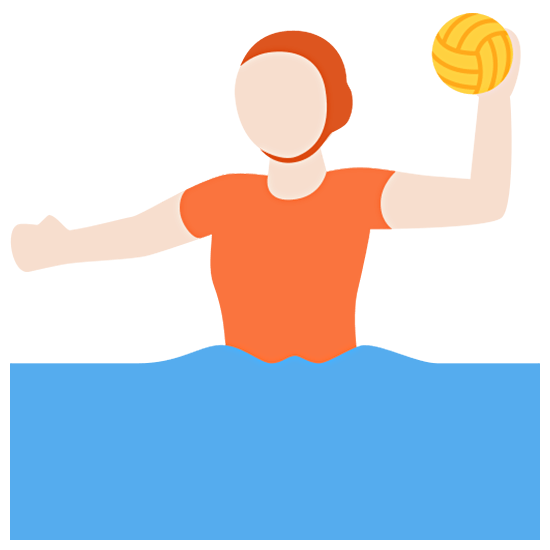 🤽🏻 Emoji Wasserballspieler(in): helle Hautfarbe Twitter Twemoji 15.0.