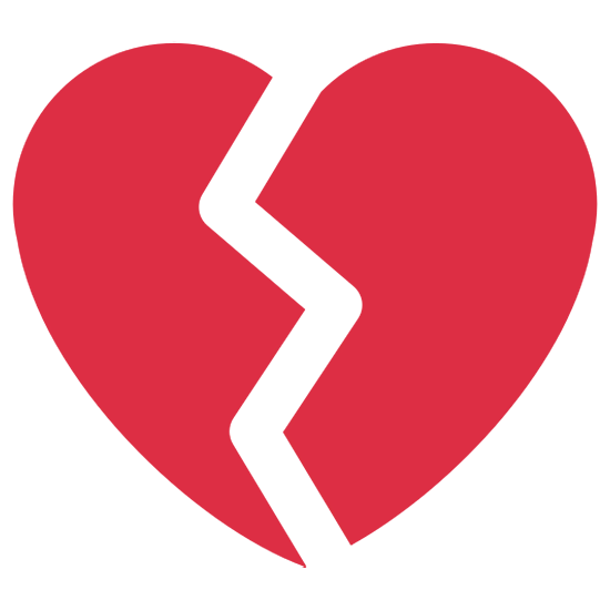 💔 Emoji Corazón Roto en Twitter Twemoji 15.0.