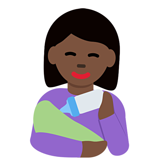 👩🏿‍🍼 Emoji stillende Frau: dunkle Hautfarbe Twitter Twemoji 15.0.
