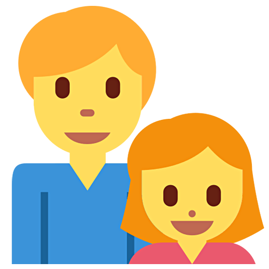 👨‍👧 Emoji Familia: Hombre Y Niña en Twitter Twemoji 15.0.