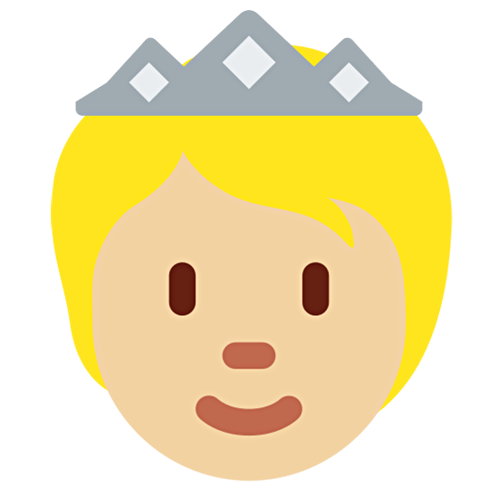 🫅🏼 Emoji Persona Con Corona: Tono De Piel Claro Medio en Twitter Twemoji 15.0.
