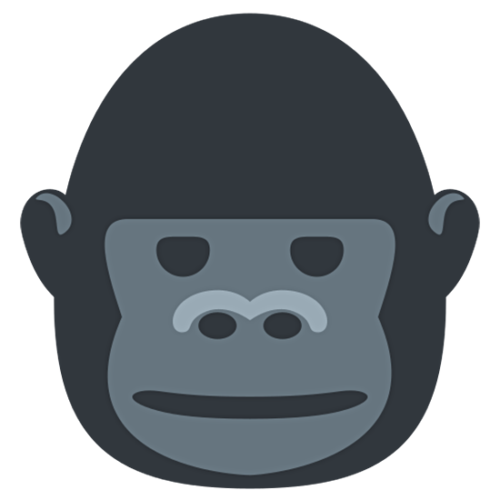 🦍 Emoji Gorila en Twitter Twemoji 15.0.