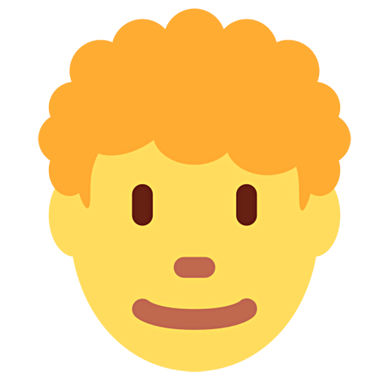 👨‍🦱 Emoji Hombre: Pelo Rizado en Twitter Twemoji 15.0.