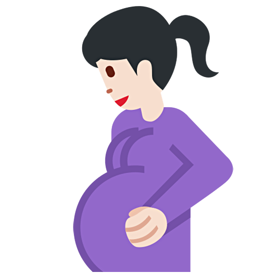 🤰🏻 Emoji Mujer Embarazada: Tono De Piel Claro en Twitter Twemoji 15.0.