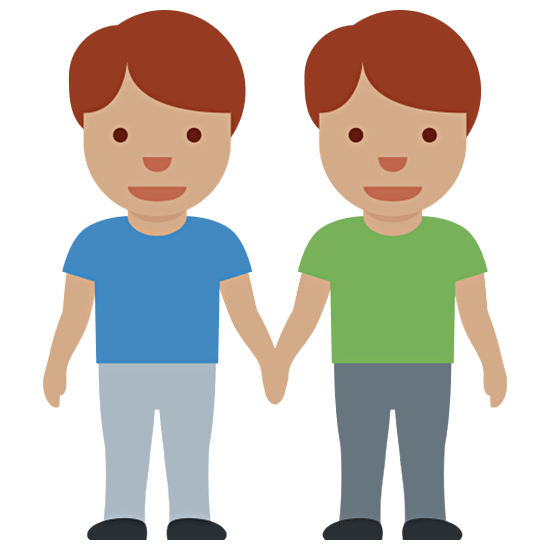👬🏽 Emoji händchenhaltende Männer: mittlere Hautfarbe Twitter Twemoji 15.0.