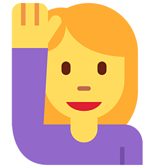 🙋‍♀️ Emoji Mulher Levantando A Mão na Twitter Twemoji 15.0.