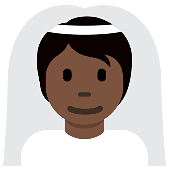 👰🏿 Emoji Person mit Schleier: dunkle Hautfarbe Twitter Twemoji 15.0.