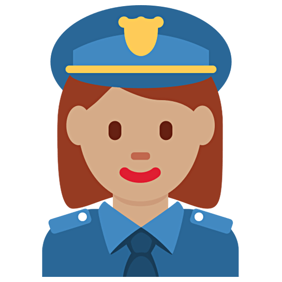 👮🏽‍♀️ Emoji Agente De Policía Mujer: Tono De Piel Medio en Twitter Twemoji 15.0.