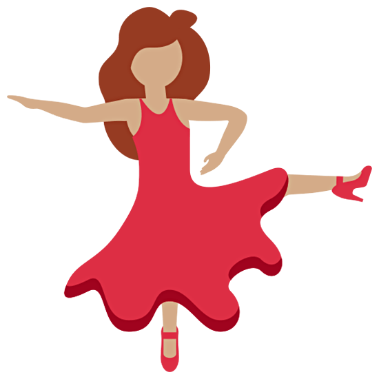 💃🏽 Emoji Mujer Bailando: Tono De Piel Medio en Twitter Twemoji 15.0.