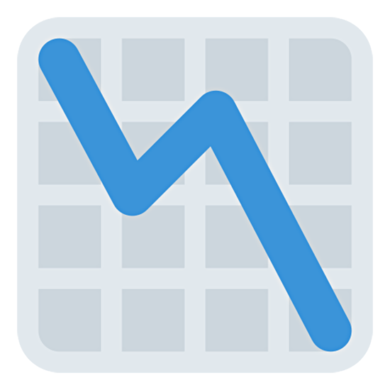 Emoji 📉 Grafico Con Andamento Negativo su Twitter Twemoji 15.0.