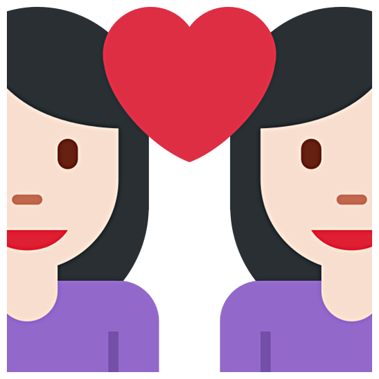 👩🏻‍❤️‍👩🏻 Emoji Pareja Enamorada - Mujer: Tono De Piel Claro, Mujer: Tono De Piel Claro en Twitter Twemoji 15.0.