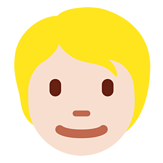 Émoji 👱🏻 Personne Blonde : Peau Claire sur Twitter Twemoji 15.0.