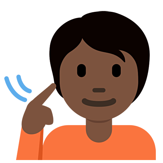 🧏🏿 Emoji Persona Sorda: Tono De Piel Oscuro en Twitter Twemoji 15.0.