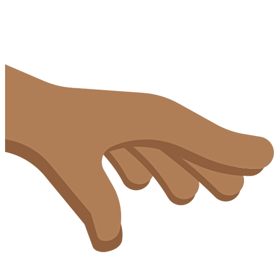 🫳🏾 Emoji Handfläche Nach Unten: mitteldunkle Hautfarbe Twitter Twemoji 15.0.