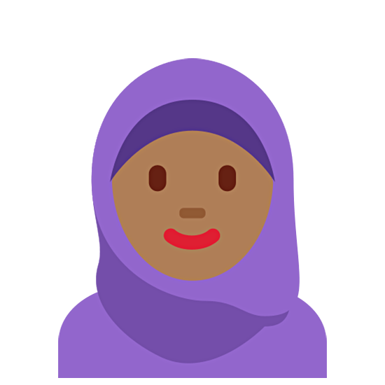 🧕🏾 Emoji Frau mit Kopftuch: mitteldunkle Hautfarbe Twitter Twemoji 15.0.