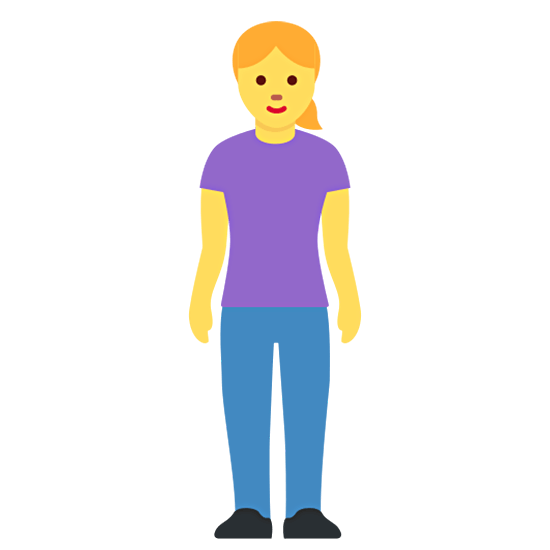 Emoji 🧍‍♀️ Donna In Piedi su Twitter Twemoji 15.0.