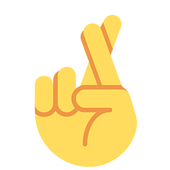 🤞 Emoji Hand mit gekreuzten Fingern Twitter Twemoji 15.0.