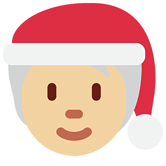 🧑🏼‍🎄 Emoji Mx Claus: Tono De Piel Claro Medio en Twitter Twemoji 15.0.