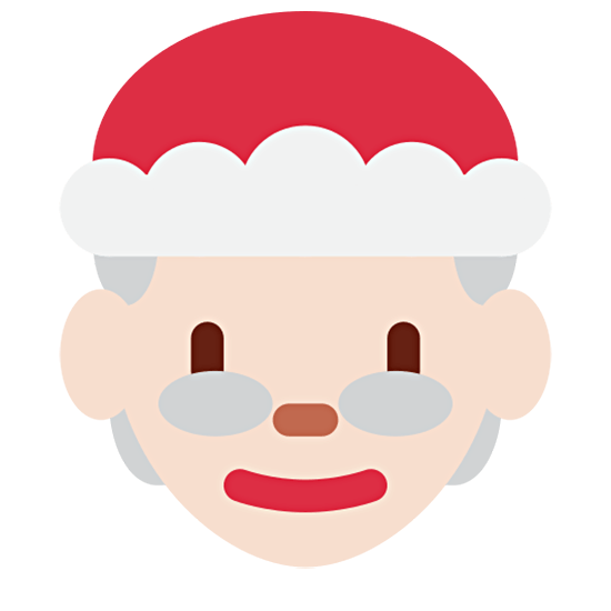 🤶🏻 Emoji Weihnachtsfrau: helle Hautfarbe Twitter Twemoji 15.0.