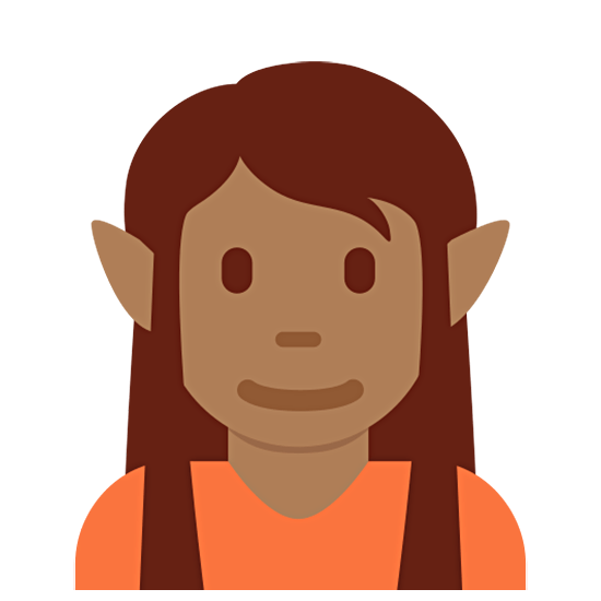 🧝🏾 Emoji Elf(e): mitteldunkle Hautfarbe Twitter Twemoji 15.0.