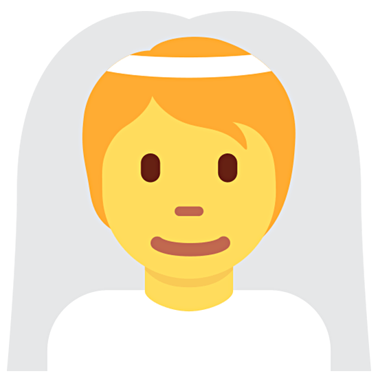 👰 Emoji Person mit Schleier Twitter Twemoji 15.0.
