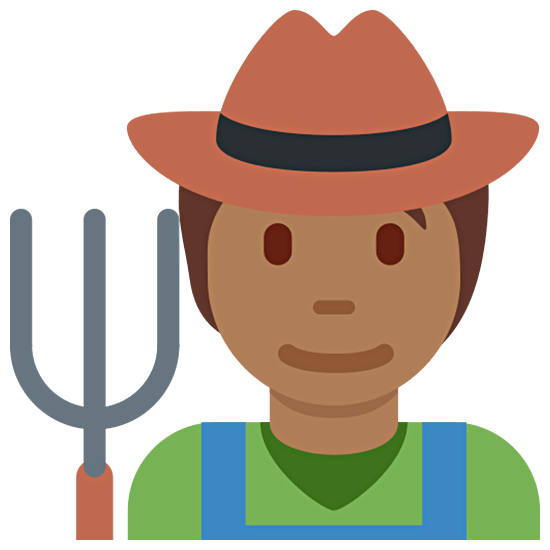 🧑🏾‍🌾 Emoji Agricultor: Pele Morena Escura na Twitter Twemoji 15.0.