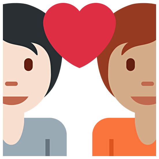 Émoji 🧑🏻‍❤️‍🧑🏽 Couple Avec Cœur: Personne, Personne, Peau Claire, Peau Légèrement Mate sur Twitter Twemoji 15.0.