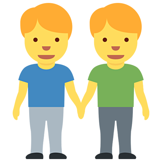 👬 Emoji händchenhaltende Männer Twitter Twemoji 15.0.