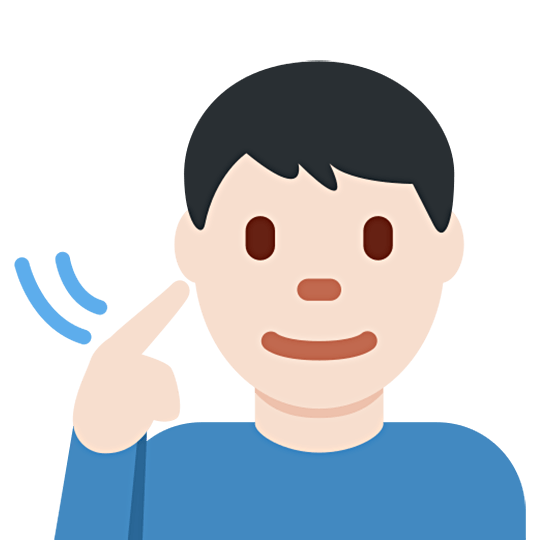 🧏🏻‍♂️ Emoji Homem Surdo: Pele Clara na Twitter Twemoji 15.0.