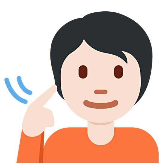 🧏🏻 Emoji Persona Sorda: Tono De Piel Claro en Twitter Twemoji 15.0.
