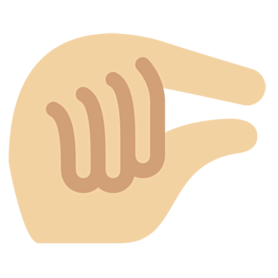 🤏🏼 Emoji Wenig-Geste: mittelhelle Hautfarbe Twitter Twemoji 15.0.