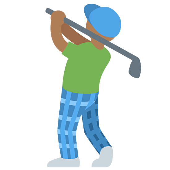 Emoji 🏌🏾‍♂️ Golfista Uomo: Carnagione Abbastanza Scura su Twitter Twemoji 15.0.