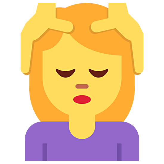 💆‍♀️ Emoji Frau, die eine Kopfmassage bekommt Twitter Twemoji 15.0.