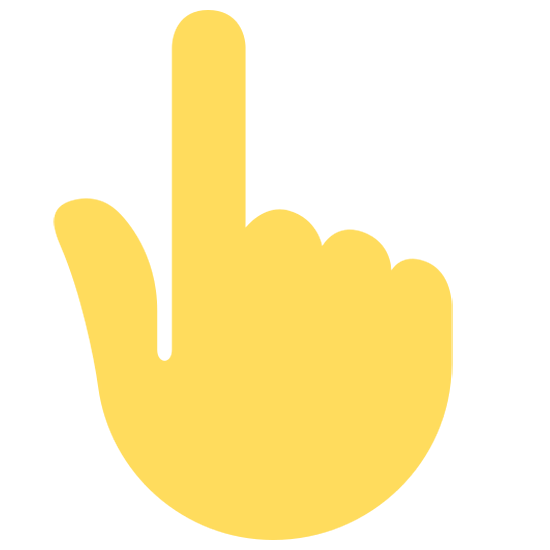 👆 Emoji nach oben weisender Zeigefinger von hinten Twitter Twemoji 15.0.