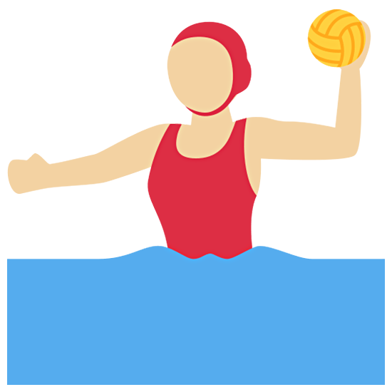 🤽🏼‍♀️ Emoji Mulher Jogando Polo Aquático: Pele Morena Clara na Twitter Twemoji 15.0.