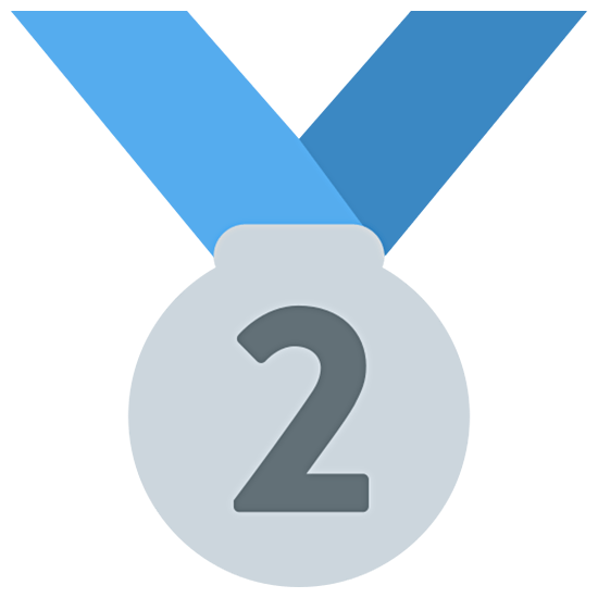 🥈 Emoji Medalla De Plata en Twitter Twemoji 15.0.