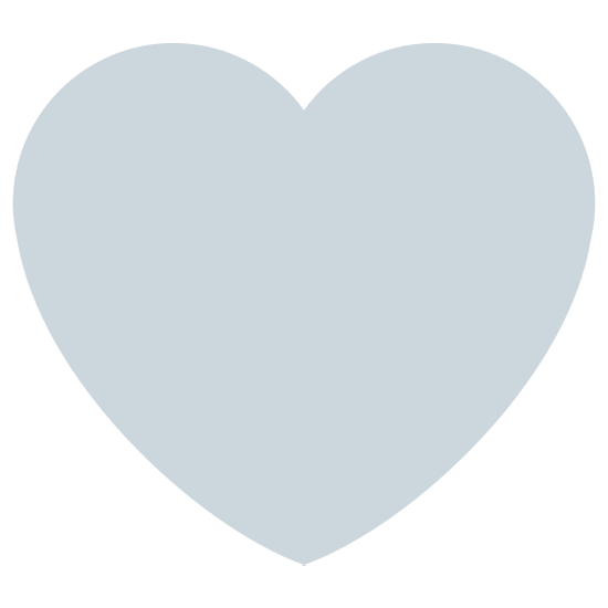 🩶 Emoji Corazón Gris en Twitter Twemoji 15.0.