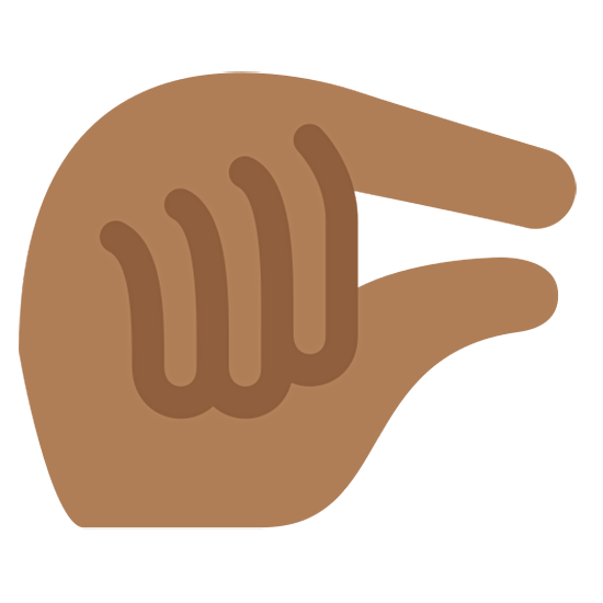 🤏🏾 Emoji Mão Beliscando: Pele Morena Escura na Twitter Twemoji 15.0.