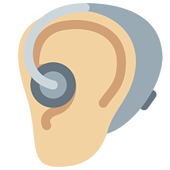 🦻🏼 Emoji Ohr mit Hörhilfe: mittelhelle Hautfarbe Twitter Twemoji 15.0.