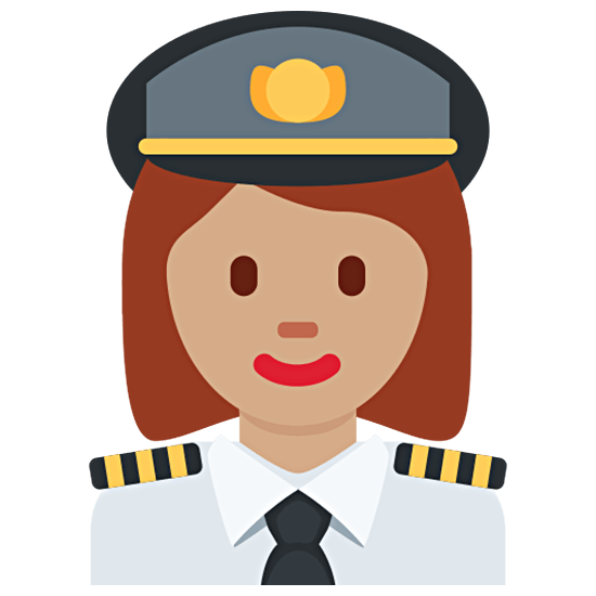 👩🏽‍✈️ Emoji Piloto Mujer: Tono De Piel Medio en Twitter Twemoji 15.0.