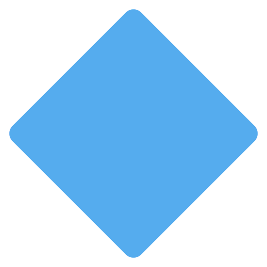 🔷 Emoji Rombo Azul Grande en Twitter Twemoji 15.0.