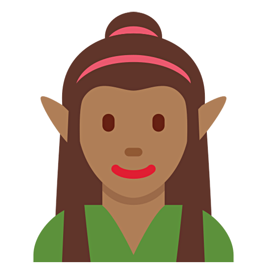 Emoji 🧝🏾‍♀️ Elfo Donna: Carnagione Abbastanza Scura su Twitter Twemoji 15.0.