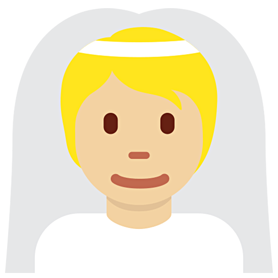 👰🏼 Emoji Novia Con Velo: Tono De Piel Claro Medio en Twitter Twemoji 15.0.
