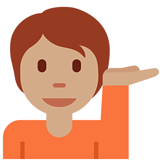 Emoji 💁🏽 Persona Al Punto Informazioni: Carnagione Olivastra su Twitter Twemoji 15.0.