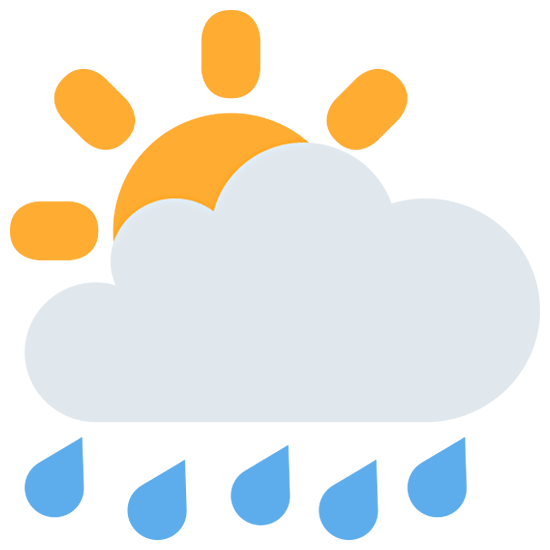🌦️ Emoji Sol Detrás De Una Nube Con Lluvia en Twitter Twemoji 15.0.