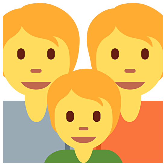 👪 Emoji Familia en Twitter Twemoji 15.0.
