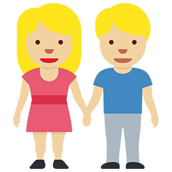 👫🏼 Emoji Mujer Y Hombre De La Mano: Tono De Piel Claro Medio en Twitter Twemoji 15.0.